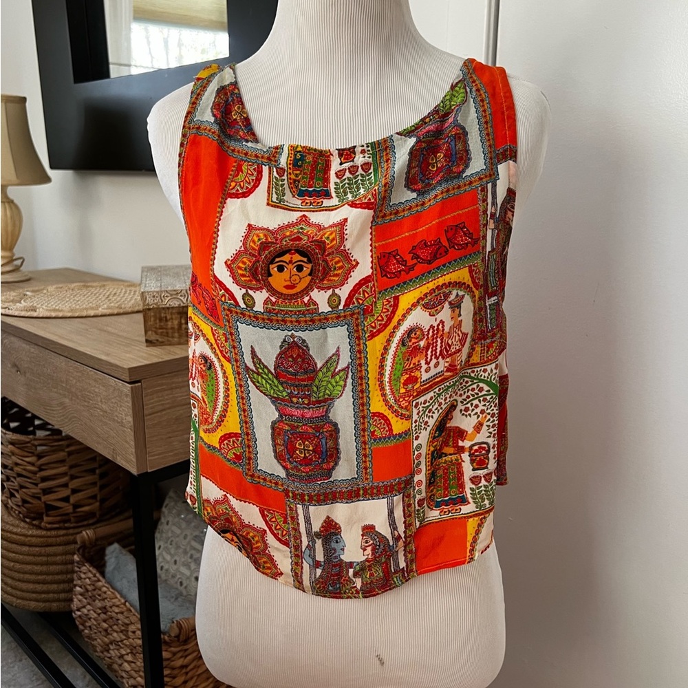 Raziya Silk Crop Top